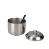 304 stainless steel three-flavor seasoning box, seasoning rack, household seasoning jar, monosodium glutamate and chicken essence jar, enlarged and thickened Specification image